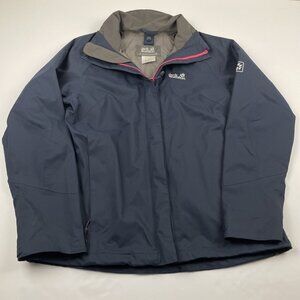 Jack Wolfskin Texapore Jacket Women’s M Shell Rain Full Zip  Mesh Lined Navy